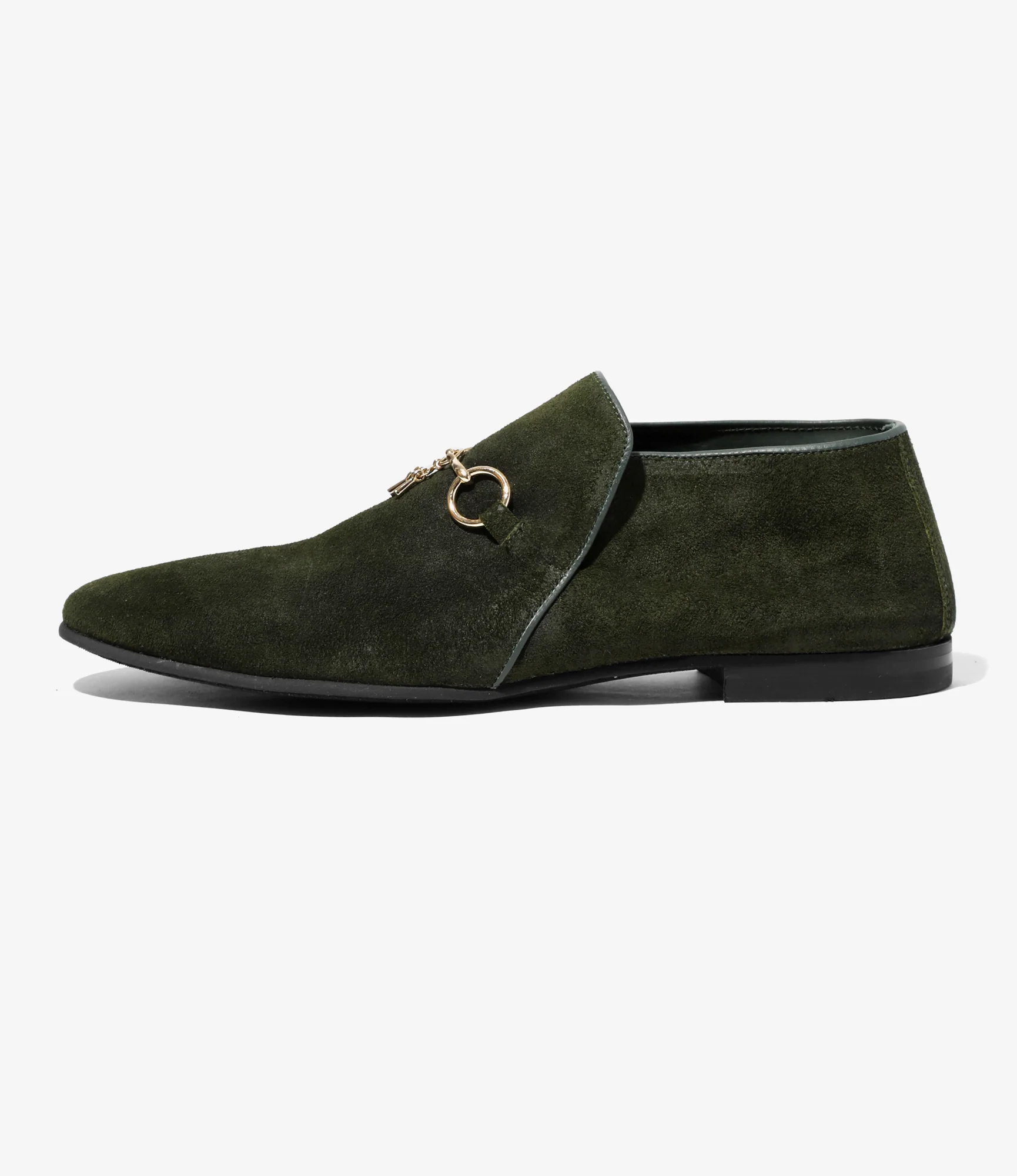 Tassel Bit Slip-On Chukka - Olive - Image 4