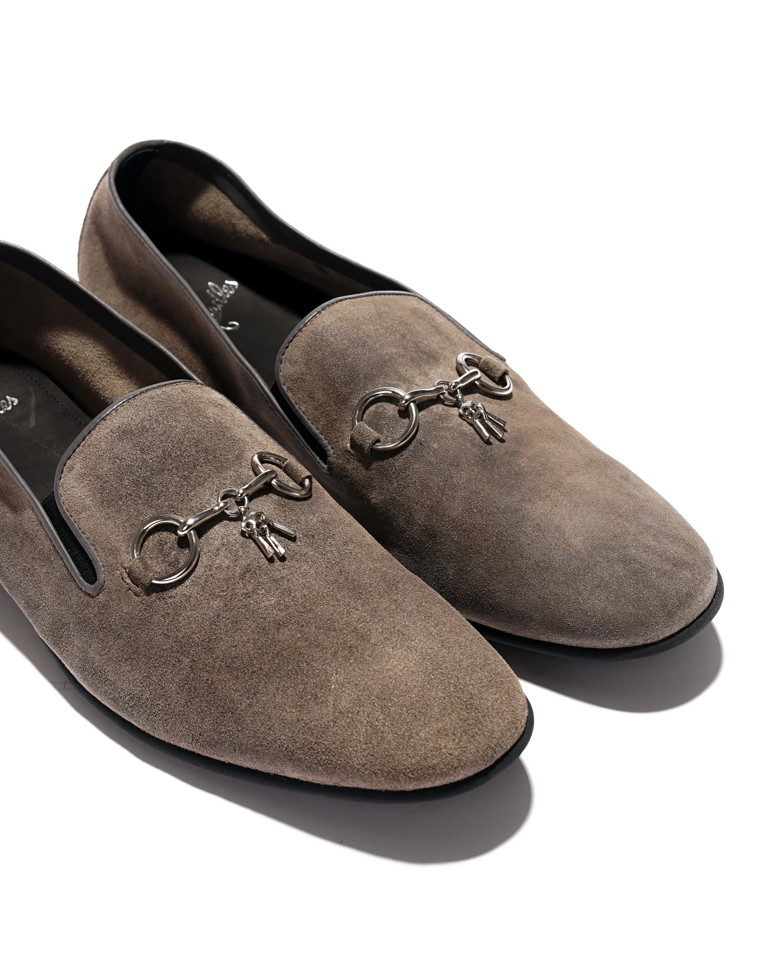 Tassel Bit Unlined Slip-on - Roughout - Taupe - Image 4