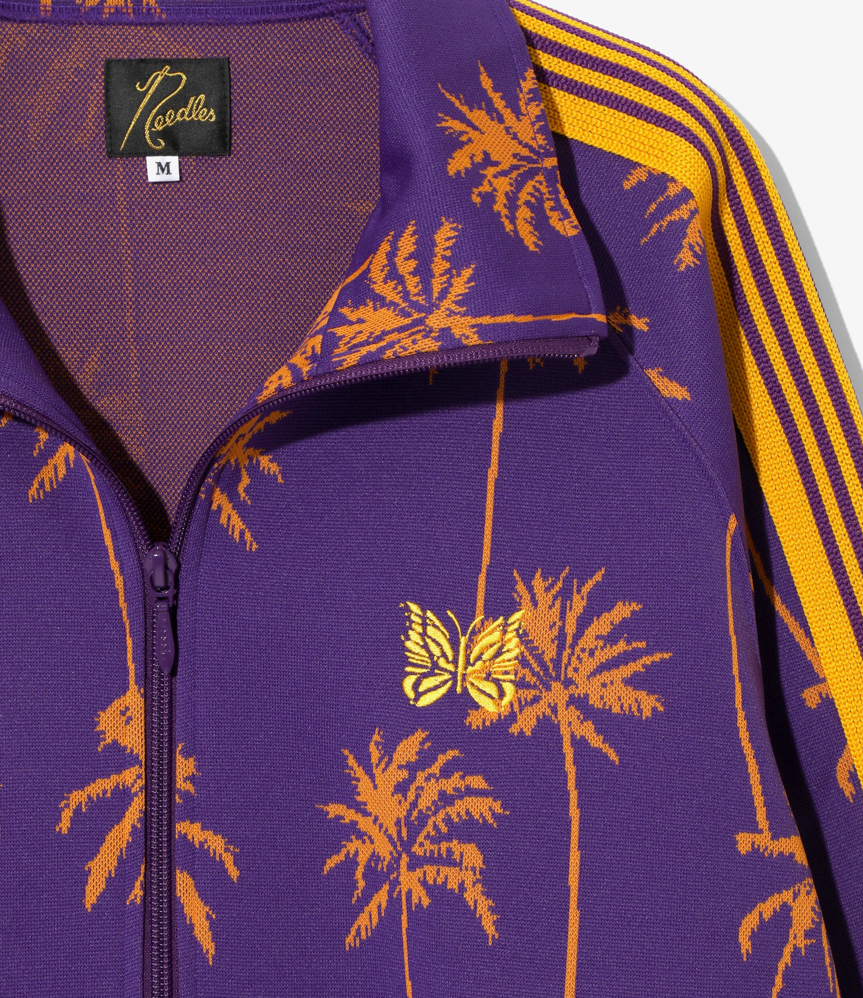 Track Jacket - Purple/Orange - Poly Jq. Palm Tree Stripe - Image 2