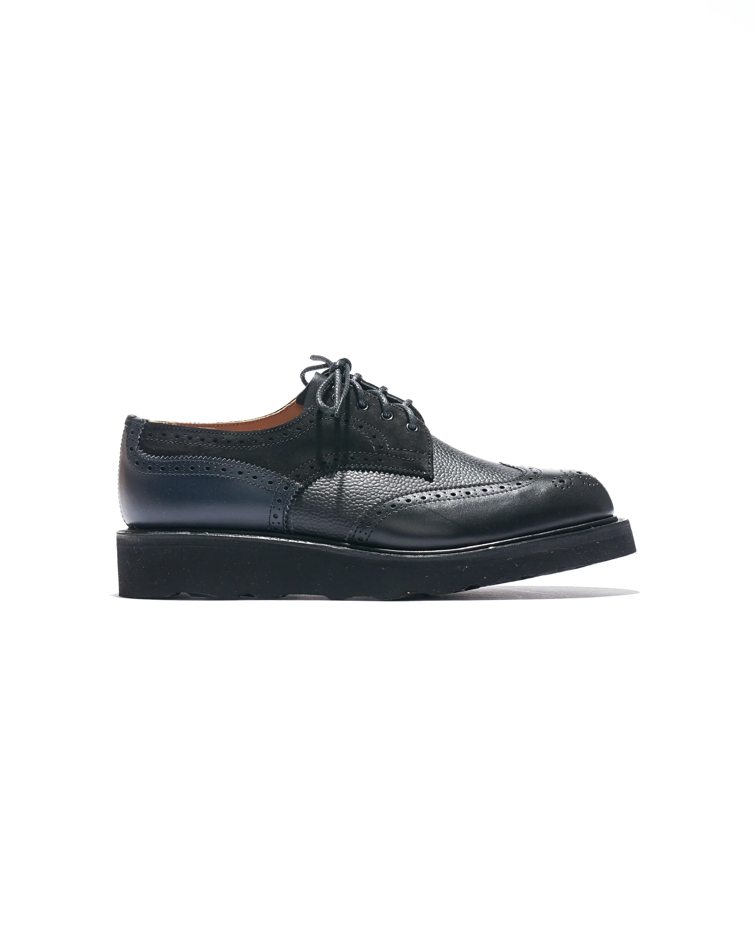 EG x Tricker's - Women's Brogue Shoe - Black - Multi Tone - Morflex Sole - Image 3