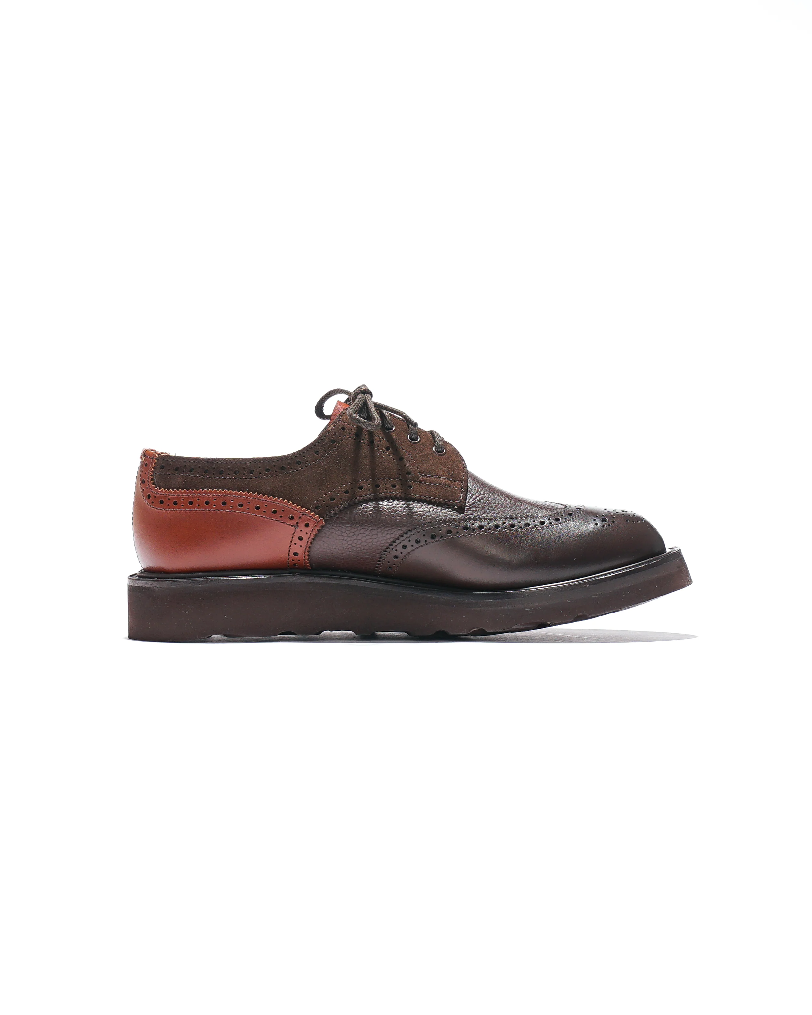 EG x Tricker's - Women's Brogue Shoe - Brown - Multi Tone - Morflex Sole - Image 4