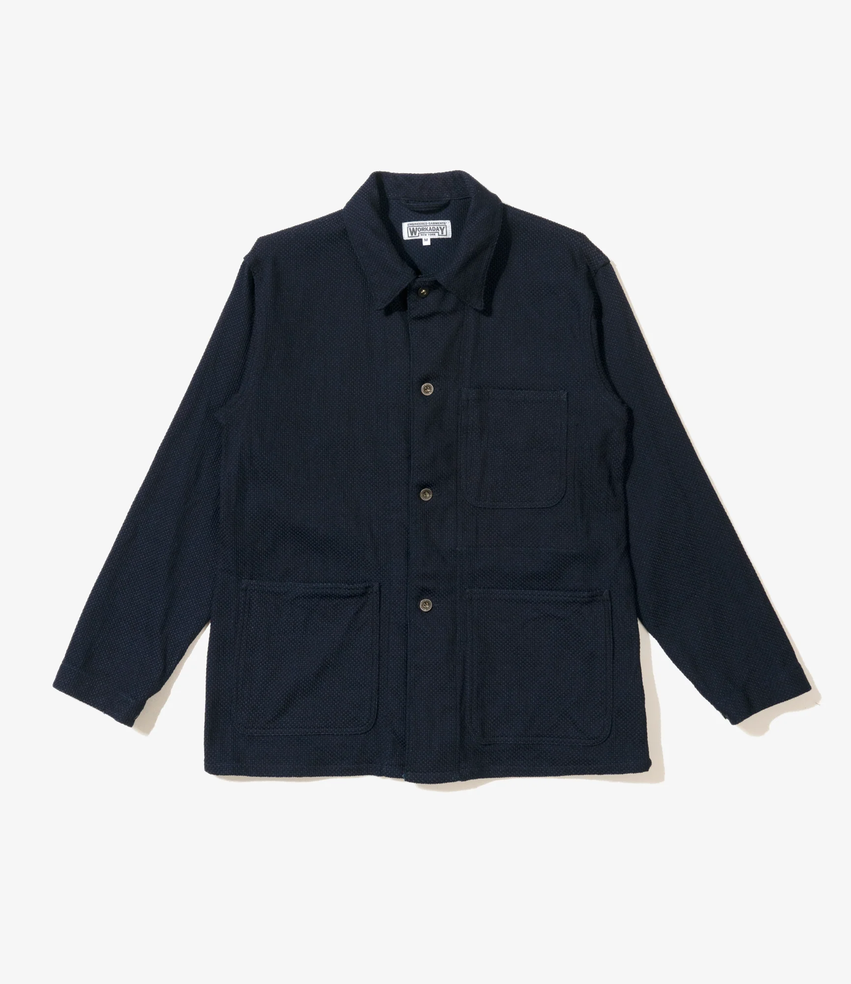Utility Jacket - Dk. Navy Cotton Heavy Basketweave