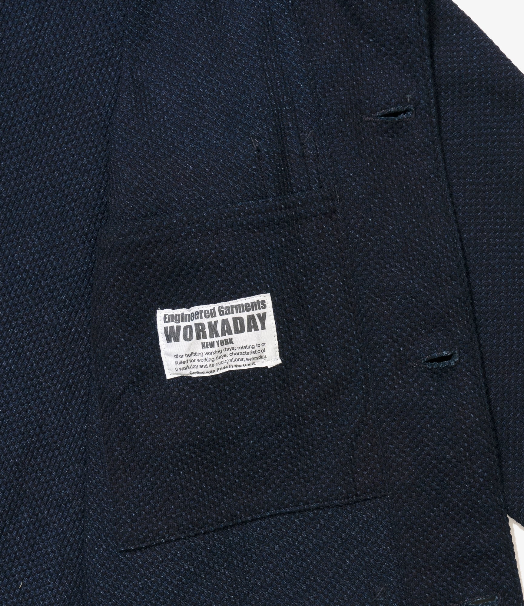 Utility Jacket - Dk. Navy Cotton Heavy Basketweave - Image 5