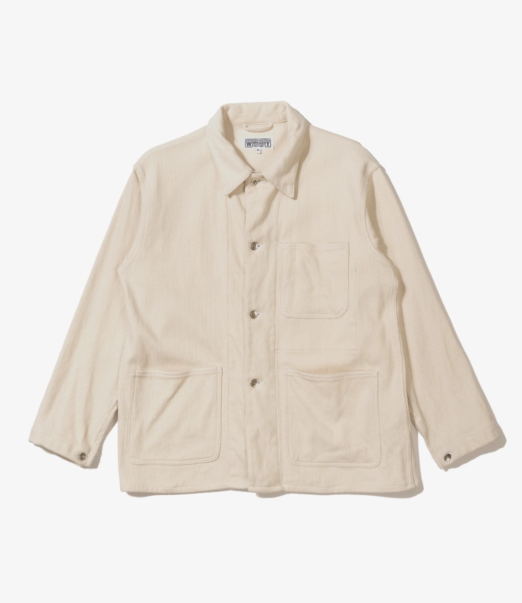 Utility Jacket - Natural Cotton Heavy Basketweave