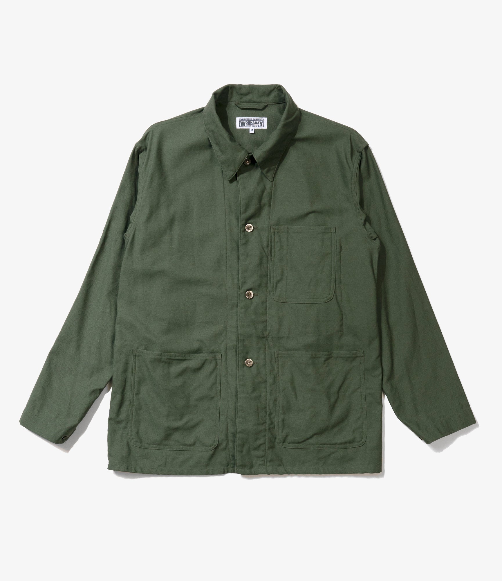 Utility Jacket - Olive Cotton Reverse Sateen