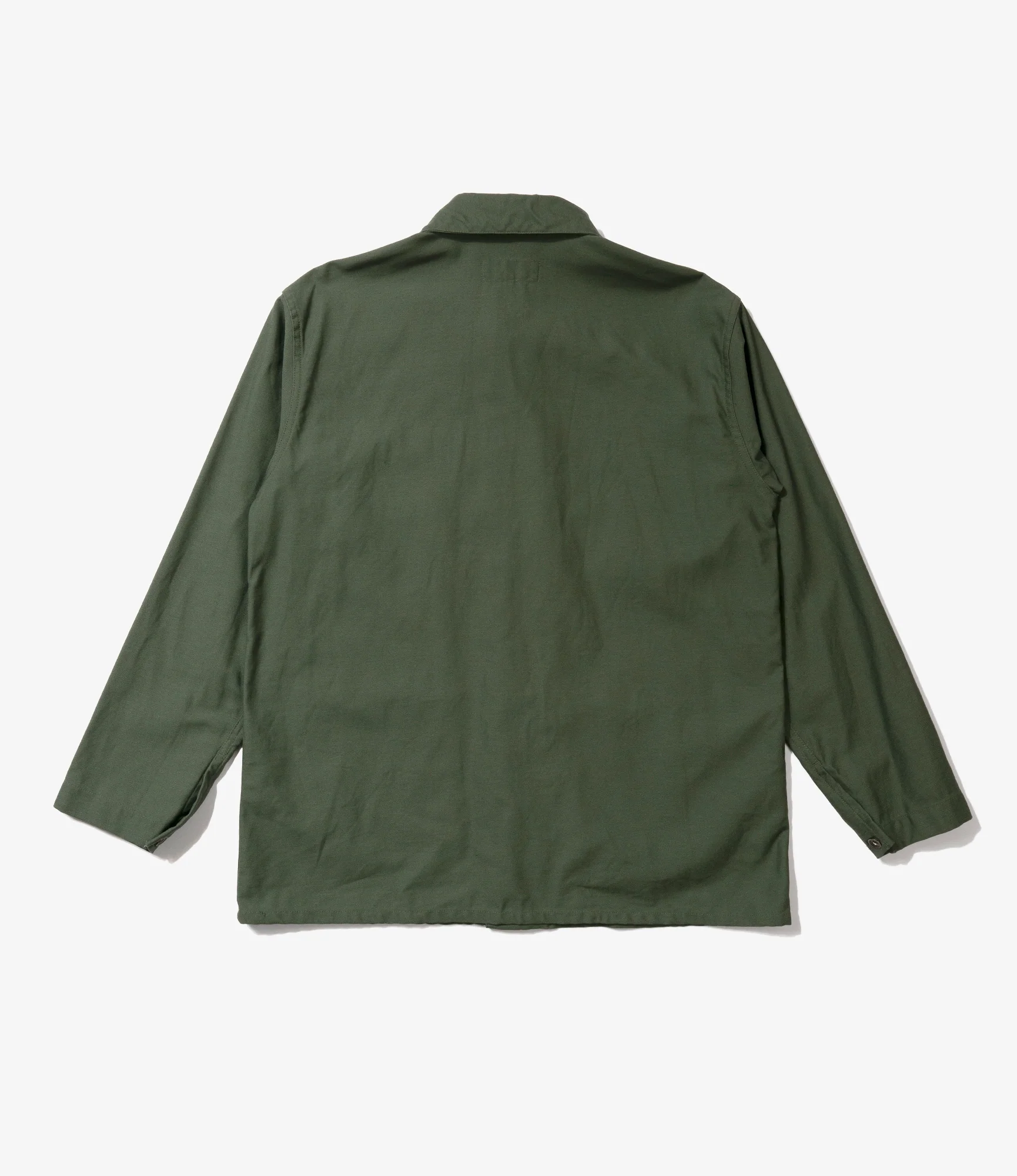 Utility Jacket - Olive Cotton Reverse Sateen - Image 2