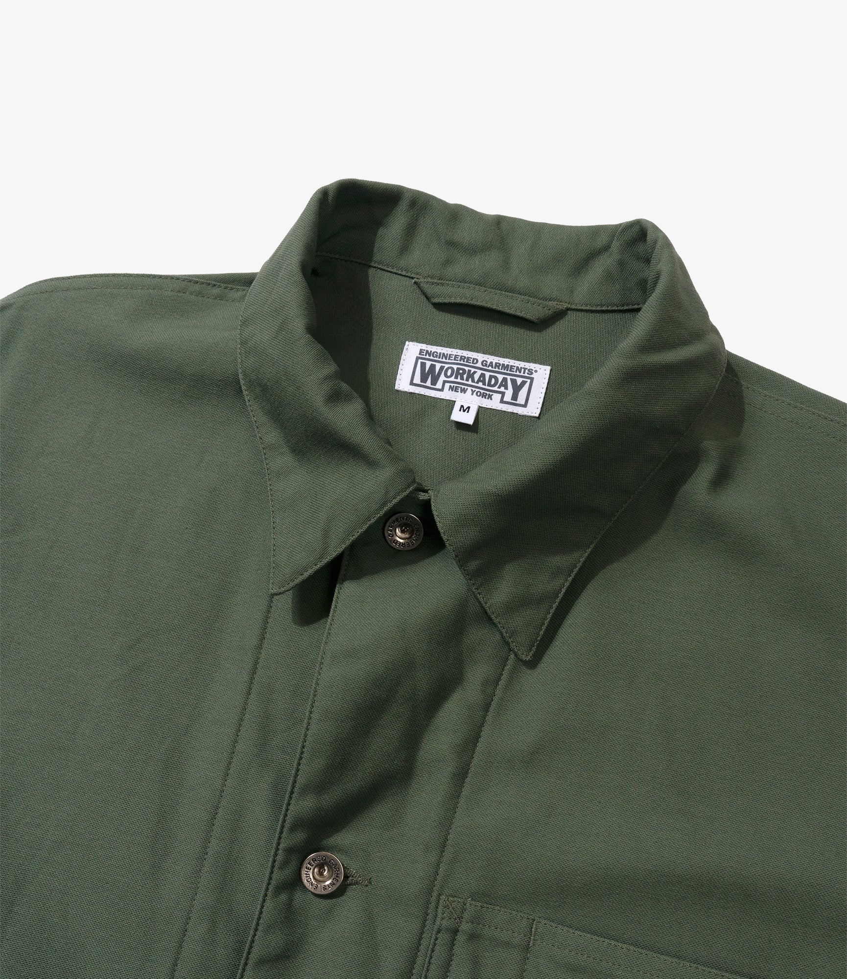 Utility Jacket - Olive Cotton Reverse Sateen - Image 3