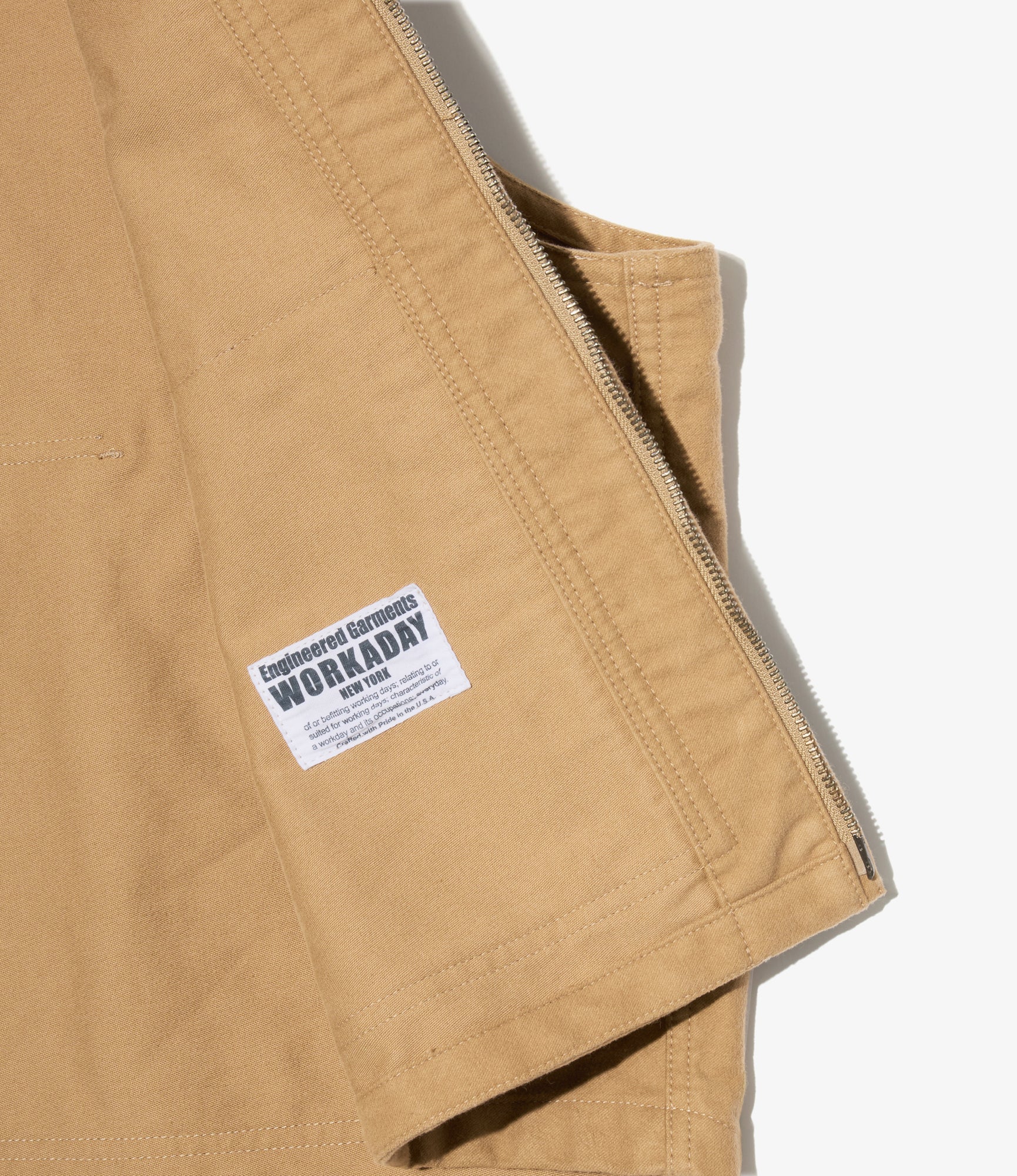 Utility Vest - Camel Cotton Moleskin - Image 3
