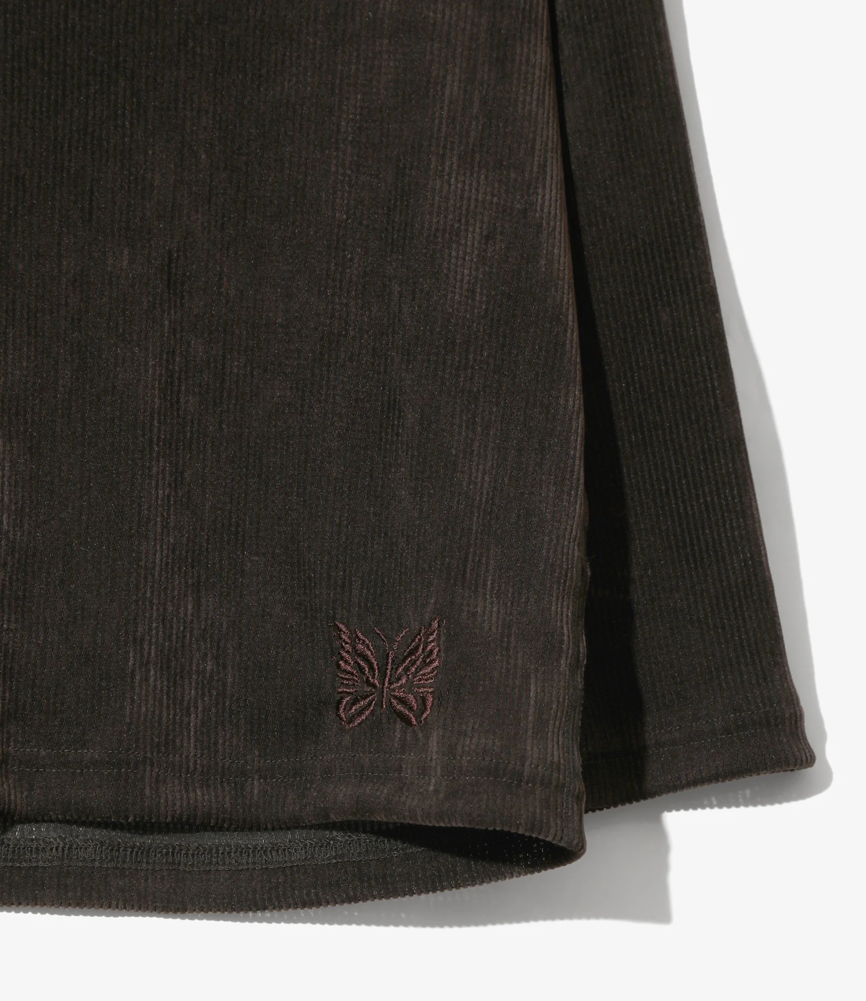 V-Neck Cardigan - Brown - Flocked Stripe Lace - Image 2