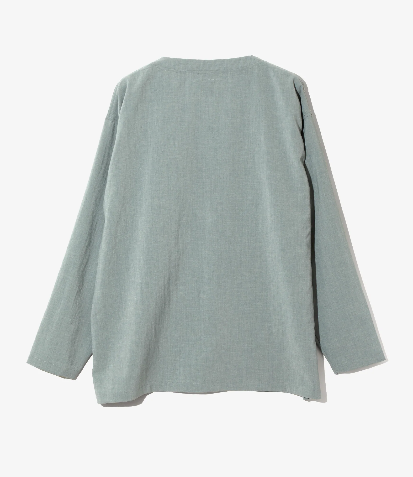 V-Neck Cardigan - Lt.Blue - Poly Oxford - Image 3