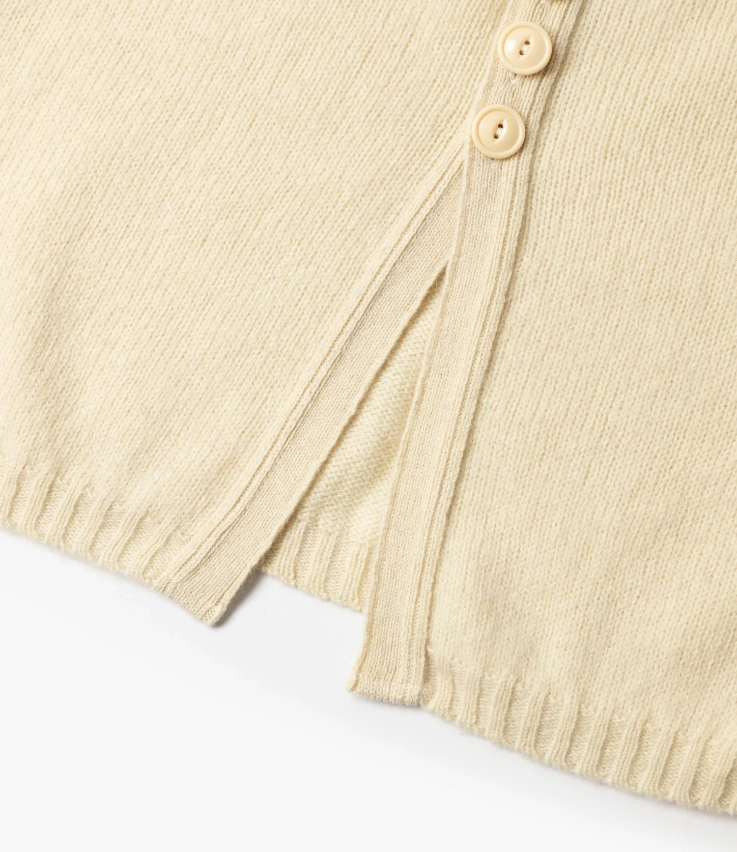 Fisherman Cardigan - Cream - Shetland Wool - Image 3