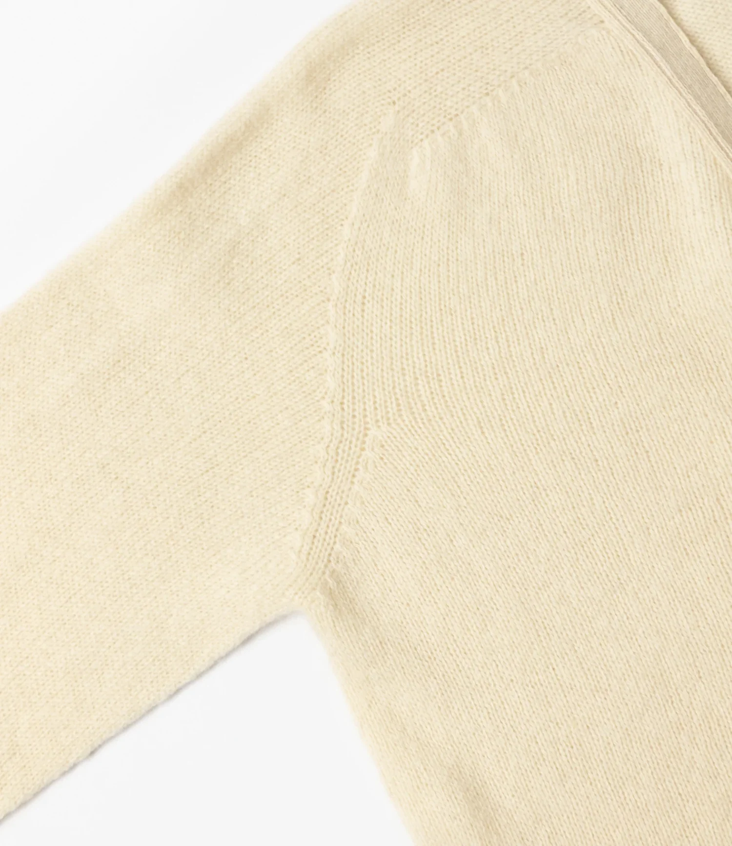 Fisherman Cardigan - Cream - Shetland Wool - Image 4