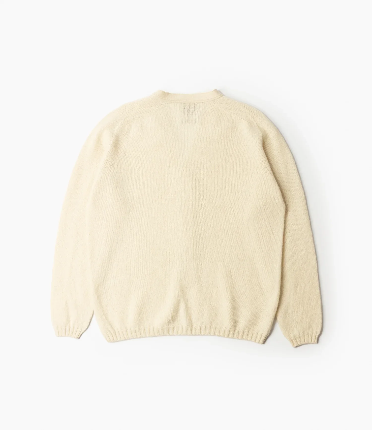 Fisherman Cardigan - Cream - Shetland Wool - Image 5