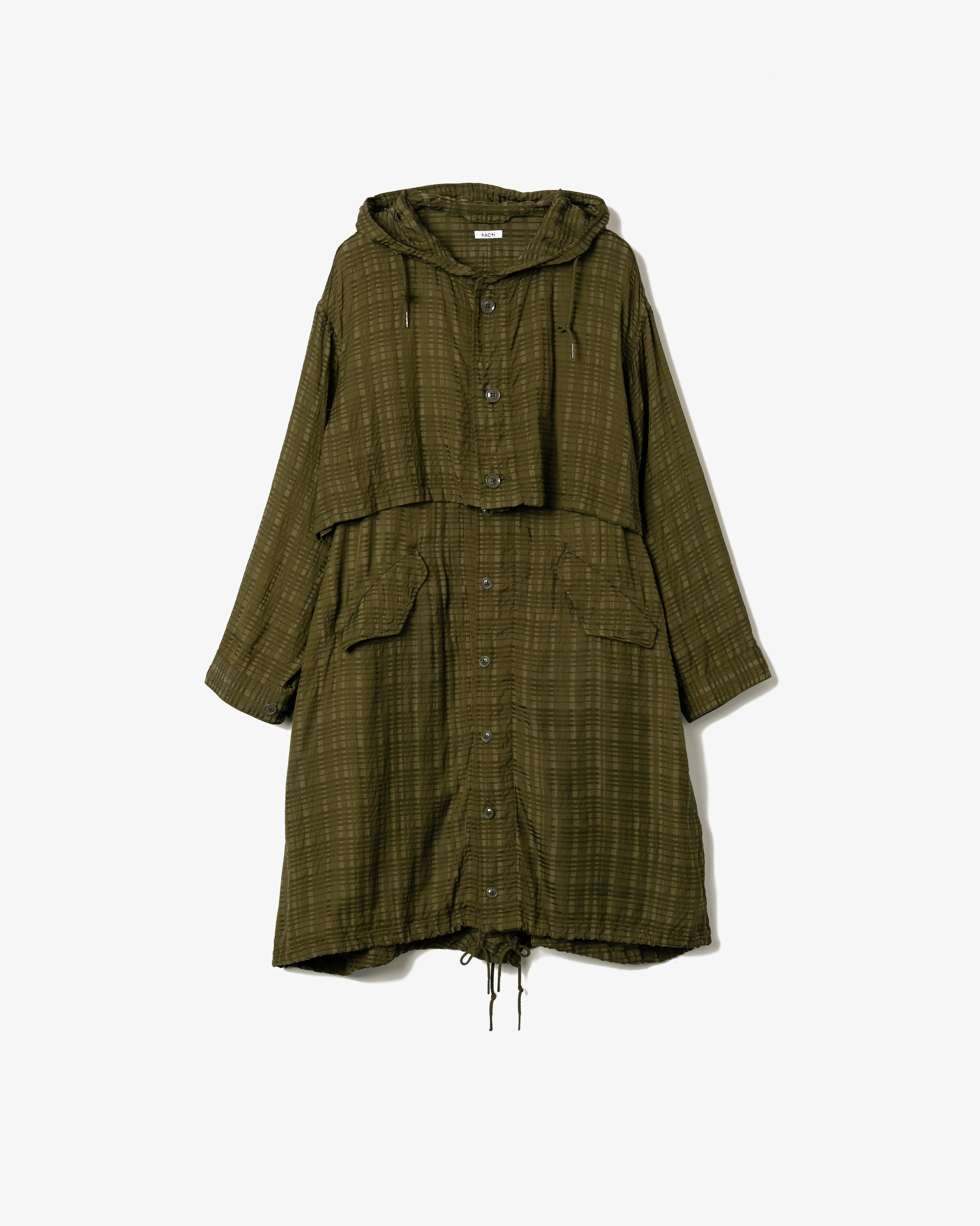 Women's M51 Dress - Olive Check Rayon Cotton