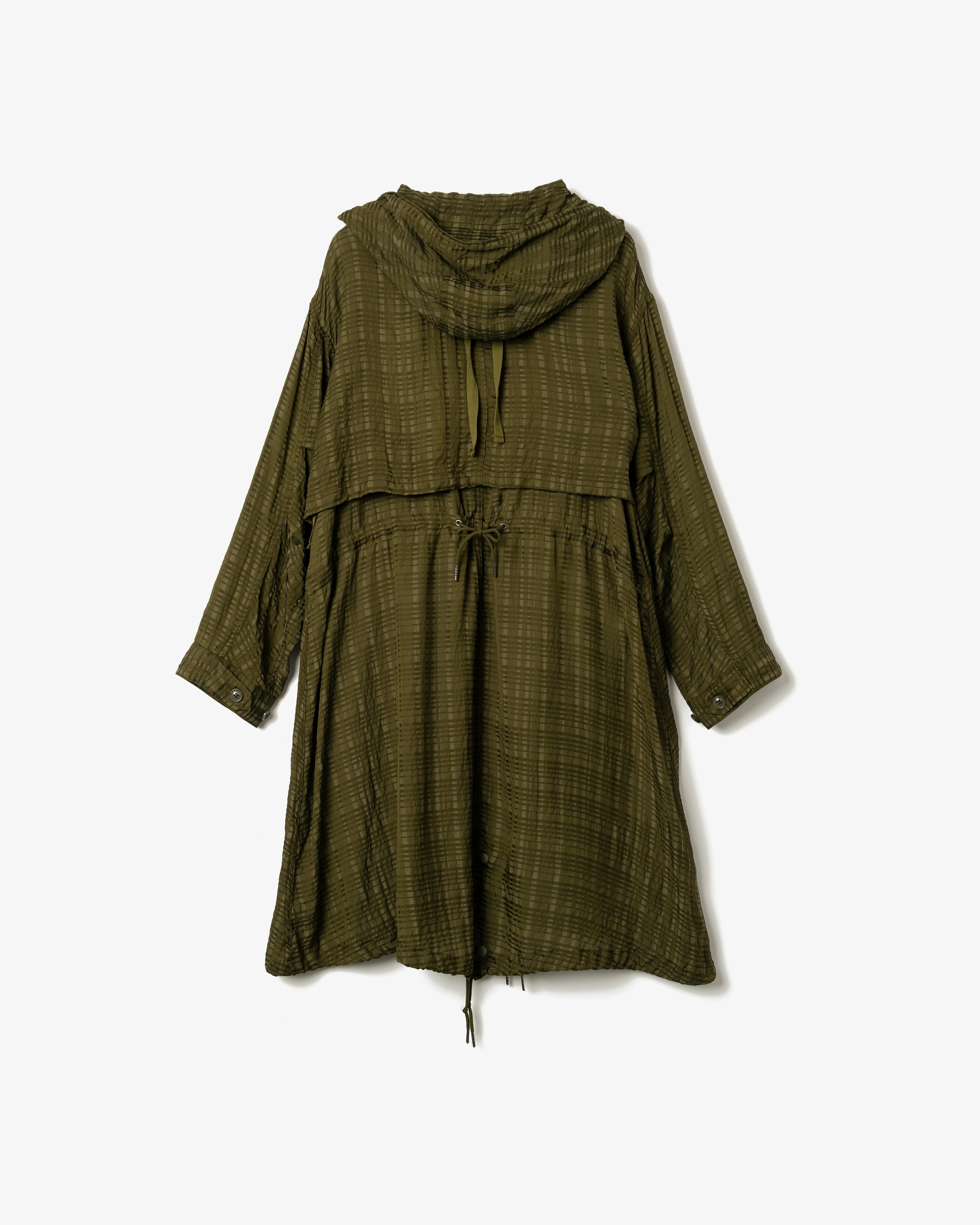 Women's M51 Dress - Olive Check Rayon Cotton - Image 2