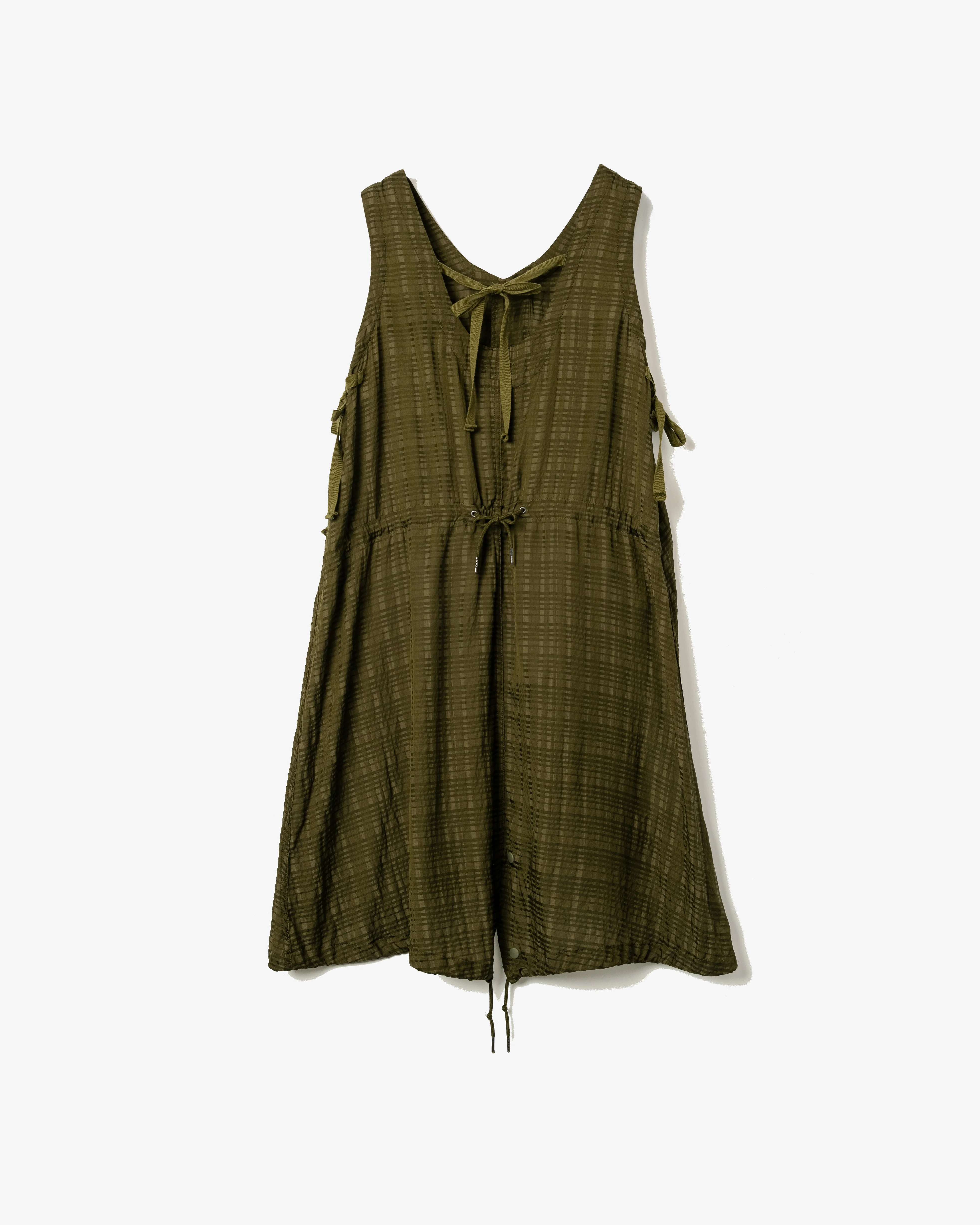 Women's M51 Dress - Olive Check Rayon Cotton - Image 5
