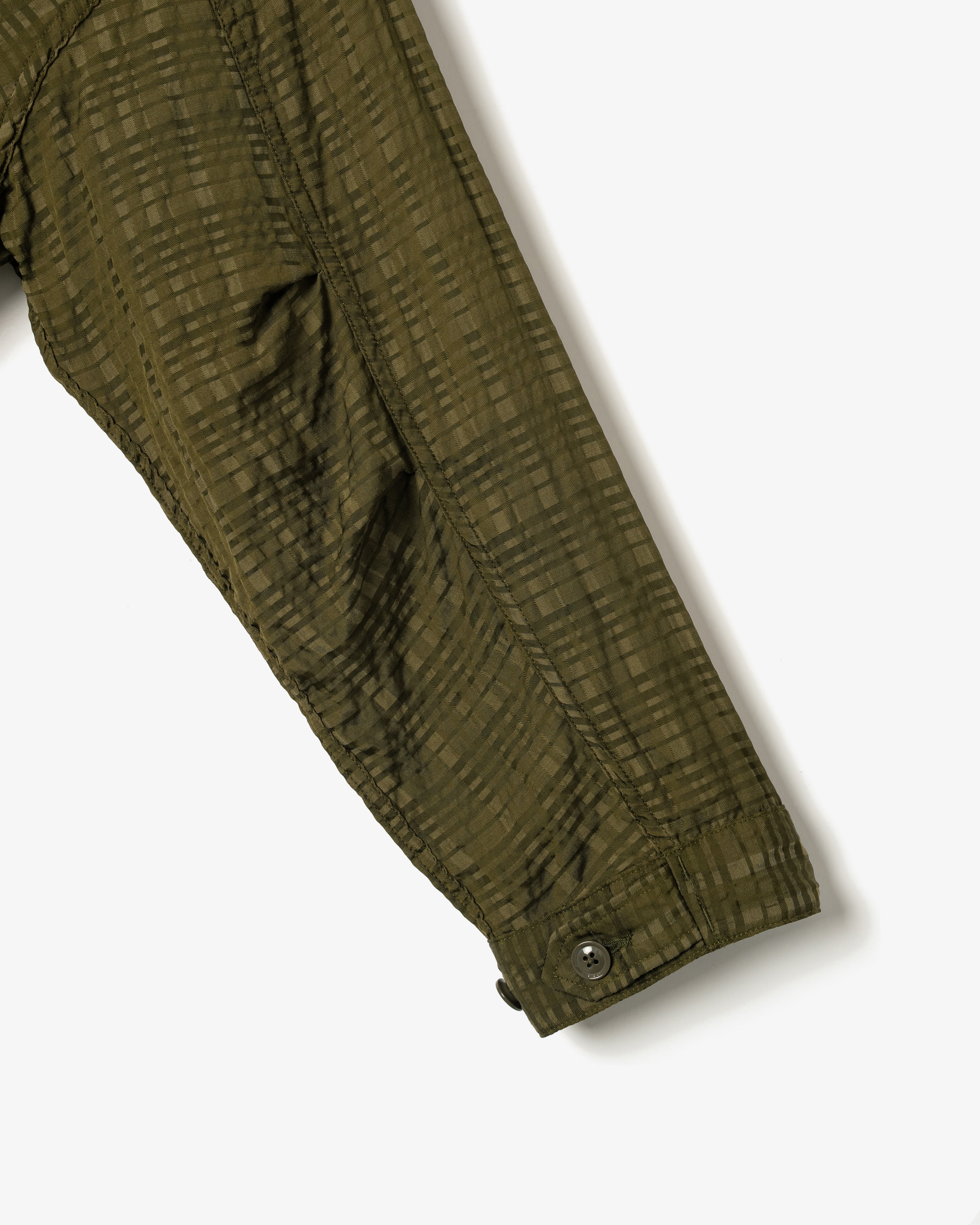 Women's M51 Dress - Olive Check Rayon Cotton - Image 7