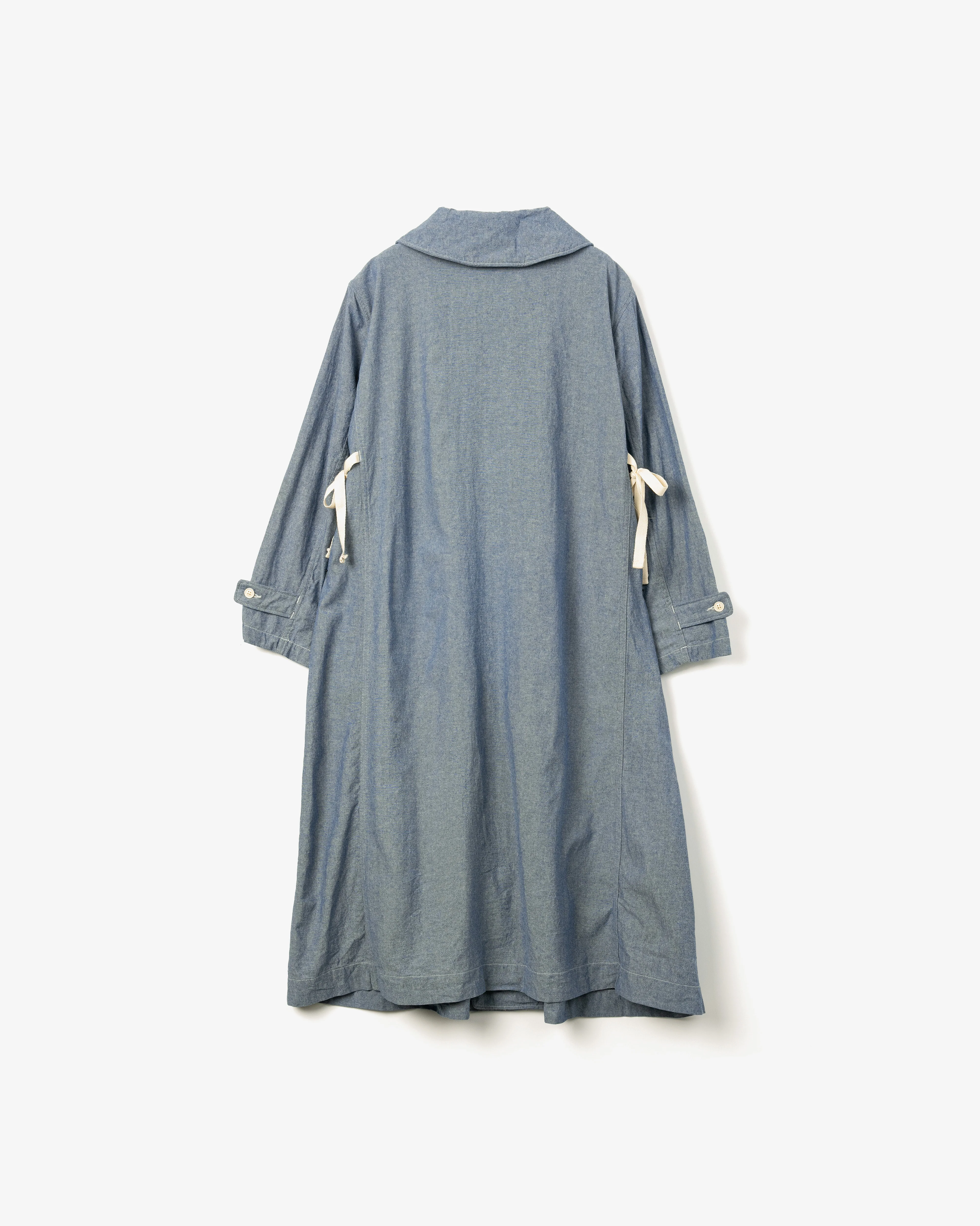 Women's Duffle Dress - Light Blue 4.5oz Cotton Chambray - Image 2