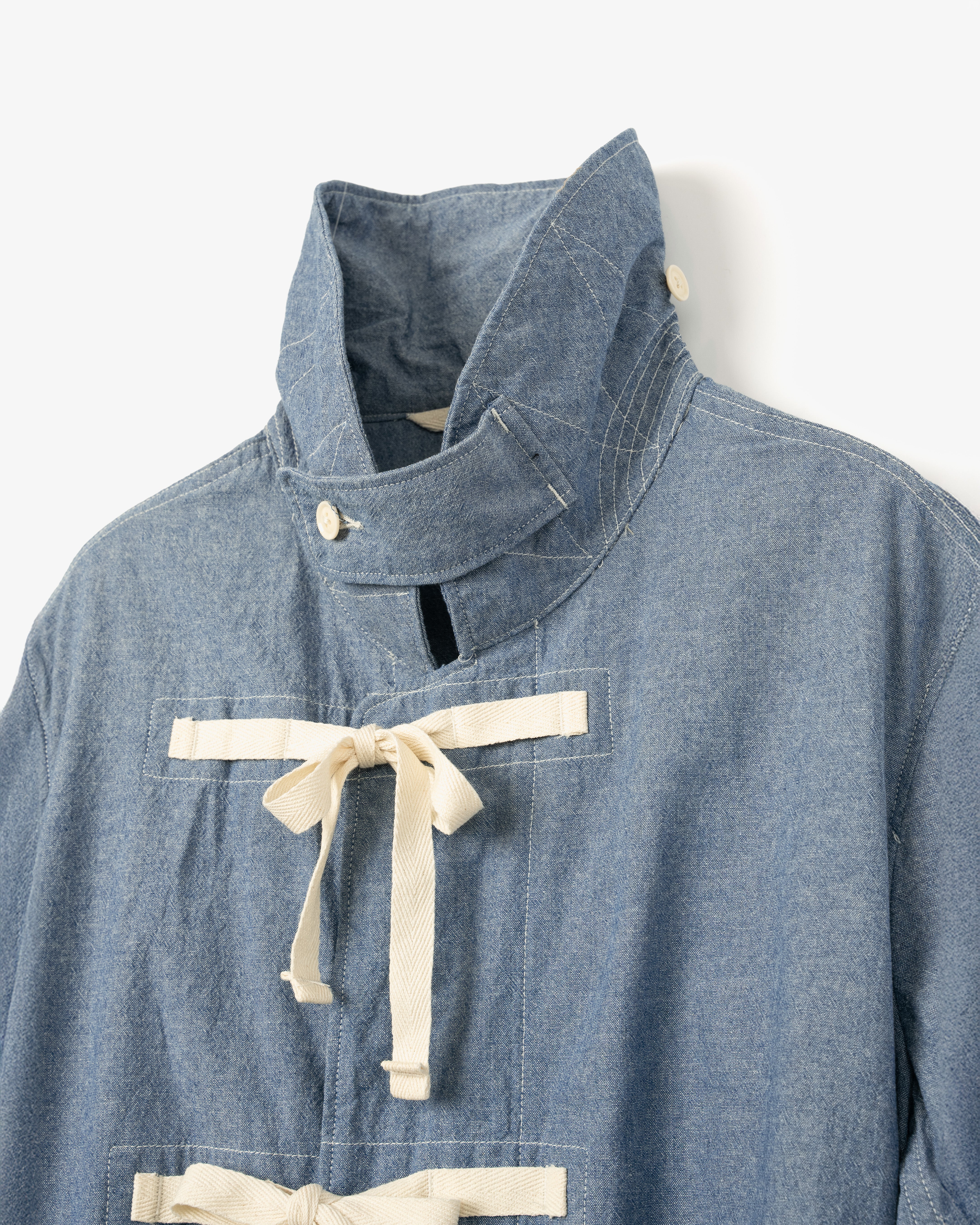 Women's Duffle Dress - Light Blue 4.5oz Cotton Chambray - Image 3