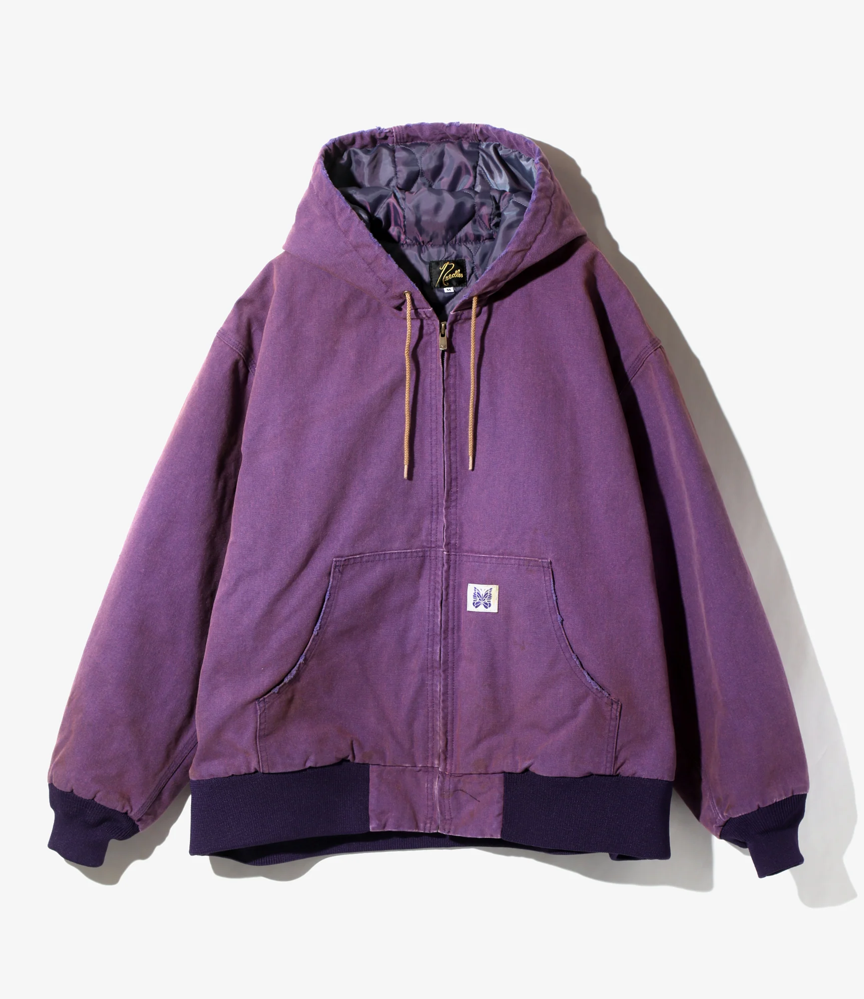 Zipped Work Hoody - Purple - 11oz Cotton Oxford