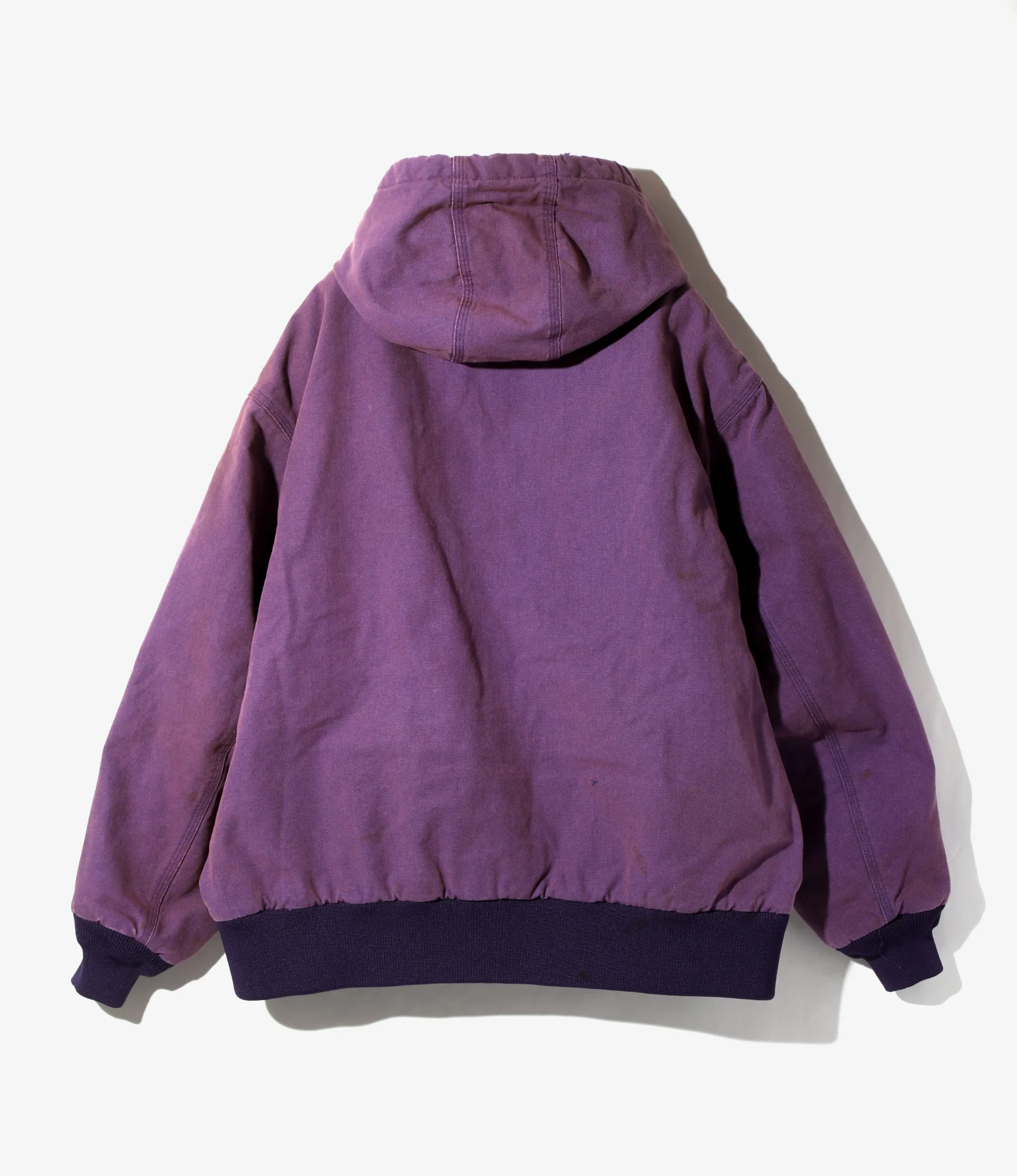 Zipped Work Hoody - Purple - 11oz Cotton Oxford - Image 4