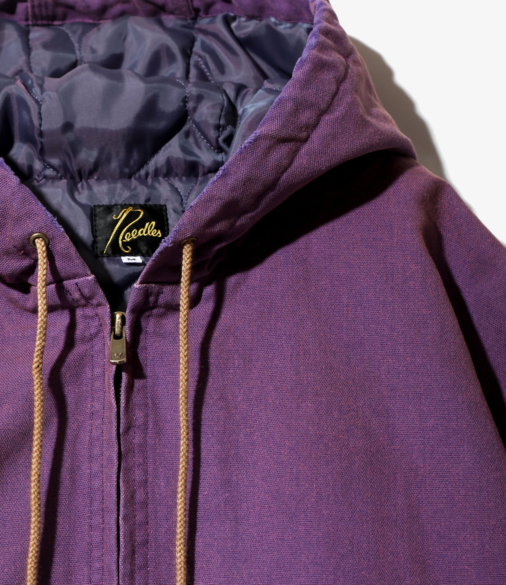 Zipped Work Hoody - Purple - 11oz Cotton Oxford - Image 6